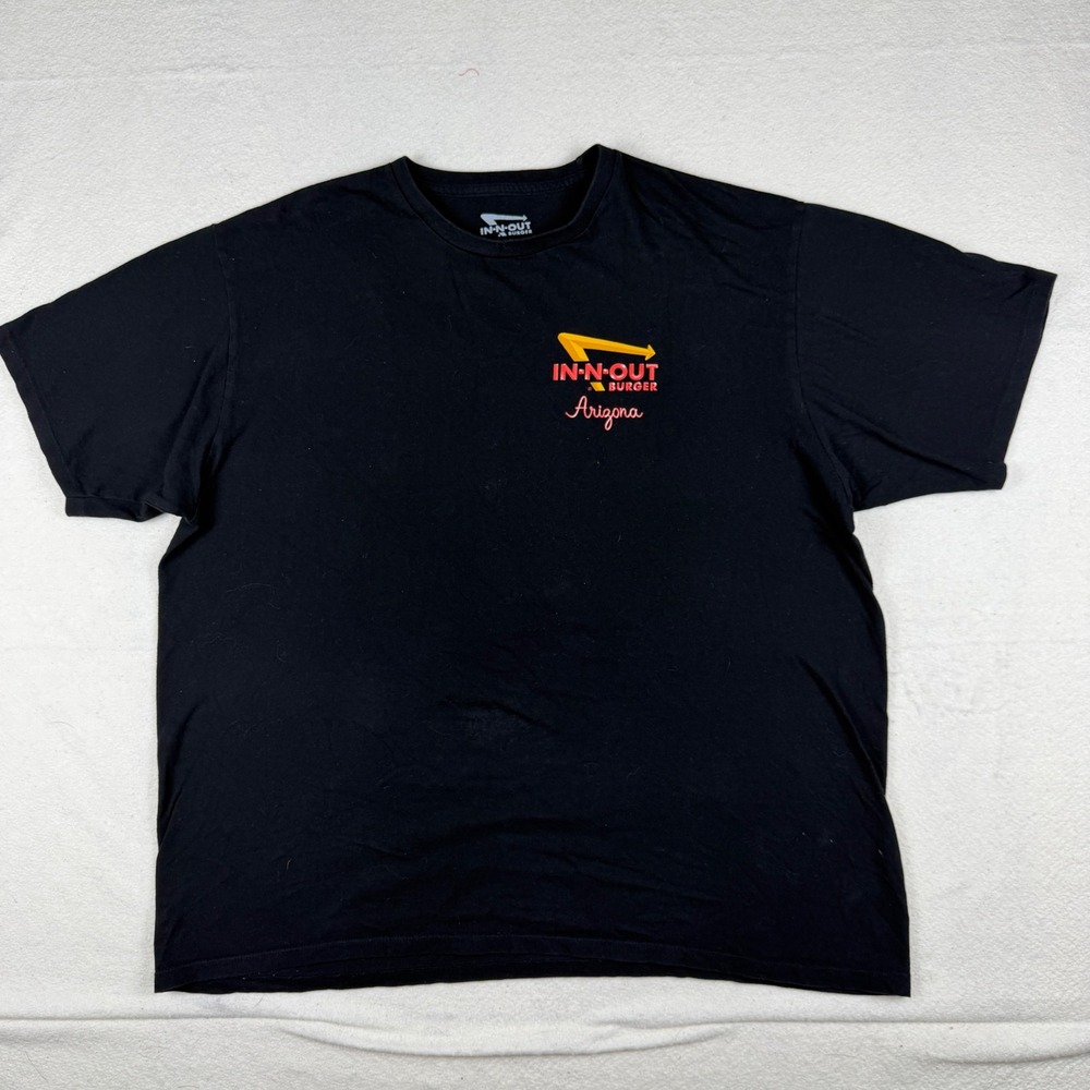 In-N-Out Burger Arizona Graphic T-Shirt Mens XXL Black Cotton Made in USA Sunset